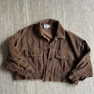 Princess Polly Brown Corduroy Jean Jacket